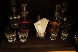 a group of glasses and straws on a table
