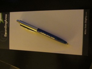 a pen on a piece of paper