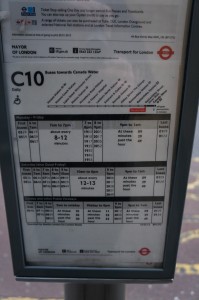 a sign with a schedule on it