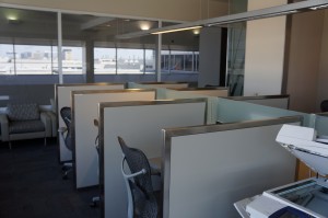 a cubicles in an office