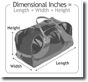 a black and white diagram of a bag