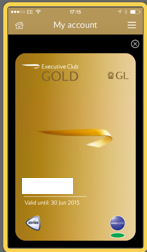 Electronic BA Gold Card