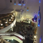 a high angle view of a restaurant