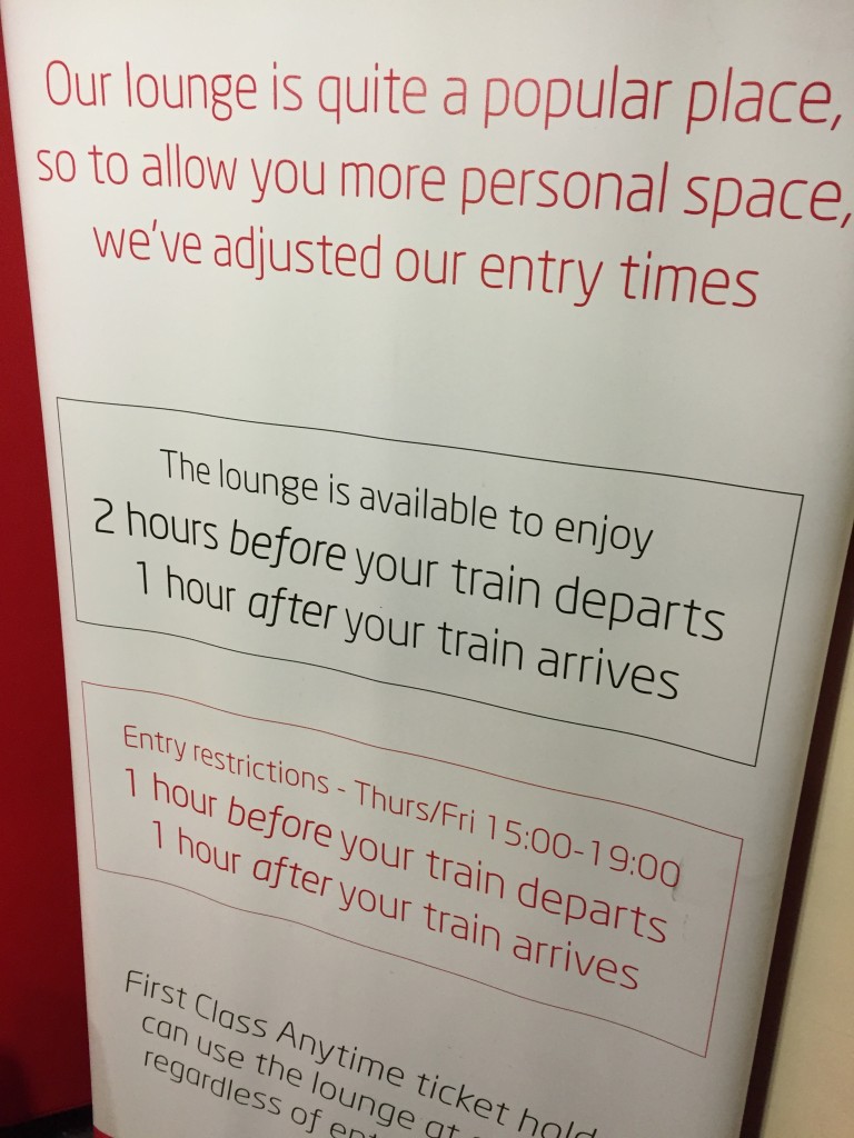 Virgin Trains Lounge Access at Euston