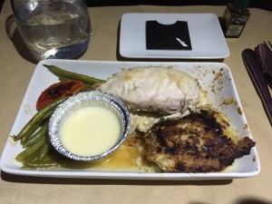 AA A321 Business Class meal