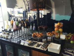 Buffet at London City Airport BA Lounge