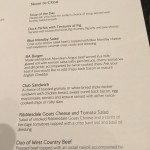 Current Concorde Room Menu at Heathrow T5 - Miles from Blighty