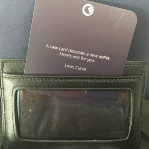 a card in a wallet