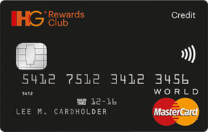 a credit card with white and black text