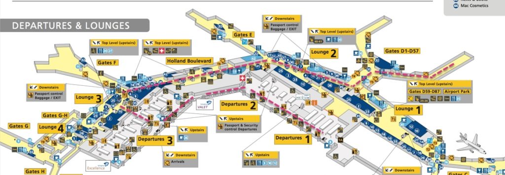 a map of the airport